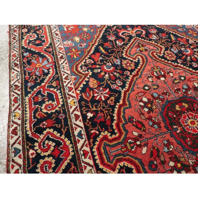 Rustic Galerie Shabab Collection Early 20th Century Persian Sarouk Throw Rug For Sale - Image 3 of 8