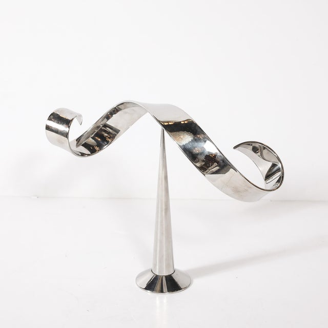 Mid-Century Modernist Elijah David Herschler Chrome Kinetic Sculpture For Sale - Image 17 of 17
