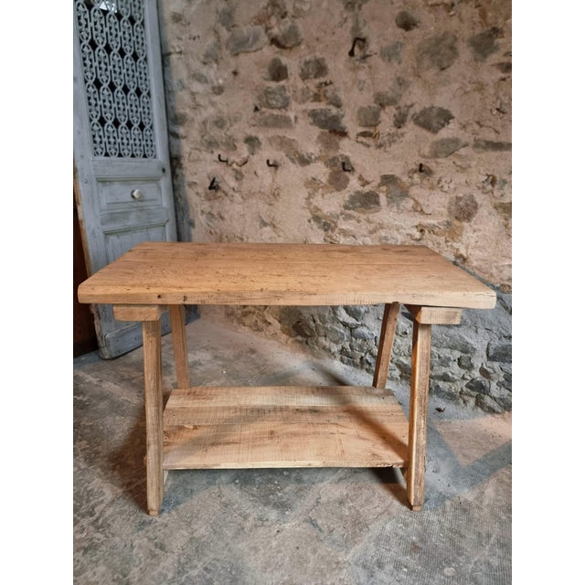 Wood French Worktable in Beech, Chestnut and Oak, France, 1940s For Sale - Image 7 of 18