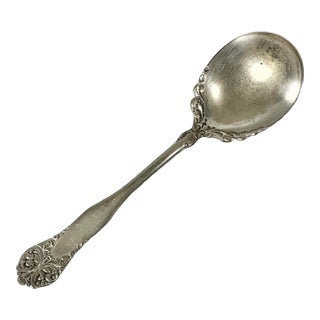 Antique Hollywood Regency Baroque English Wm Rogers Silverplate Sugar Spoon. For Sale