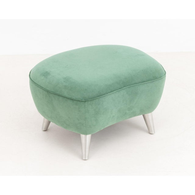 Vladimir Kagan Barrel Swivel Chair and Ottoman For Sale - Image 12 of 13