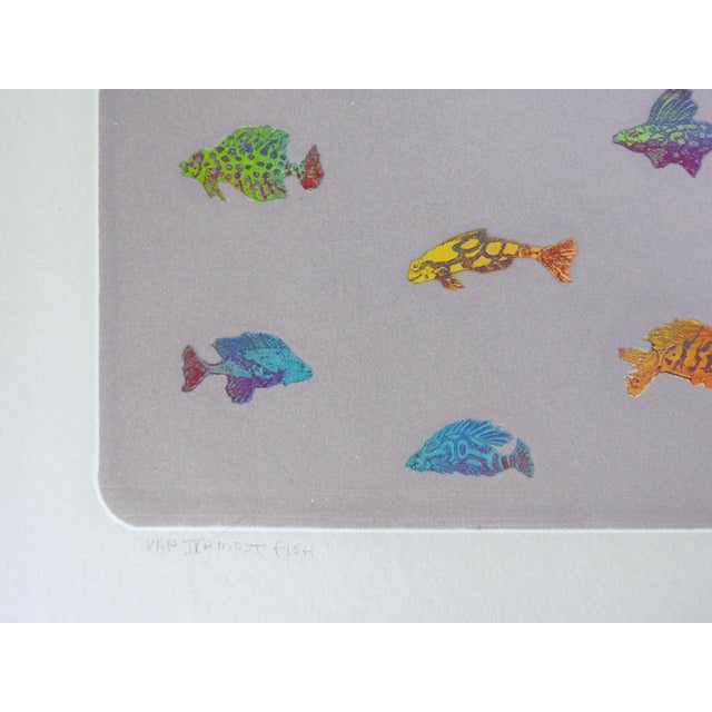 1980s 1983 Walter Crump Colorful Exotic Fish Etching For Sale - Image 5 of 9