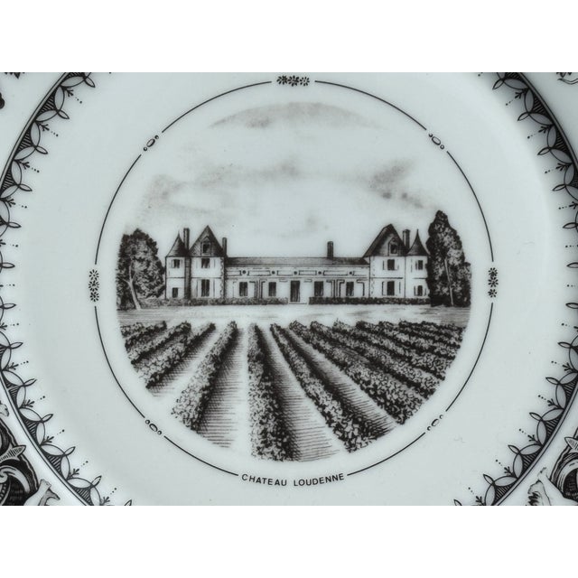 Late 20th Century Haviland Limoges French Luncheon Plates From Chateau Loudenne in Medoc France - Set of 10 For Sale - Image 10 of 10