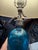 1920s French Blue Soda Bottle Lamp For Sale In Los Angeles - Image 6 of 8