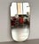 Exceptional large vintage full-length wall mirror with crystal glass and minimal brass frame in very elegant shape. The...