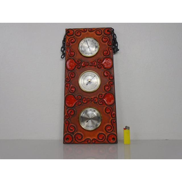 1970s Ceramic Wall Weather Station, Germany, 1970s For Sale - Image 5 of 18