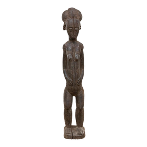 Antique Baule Female Figure W/Serene Expression