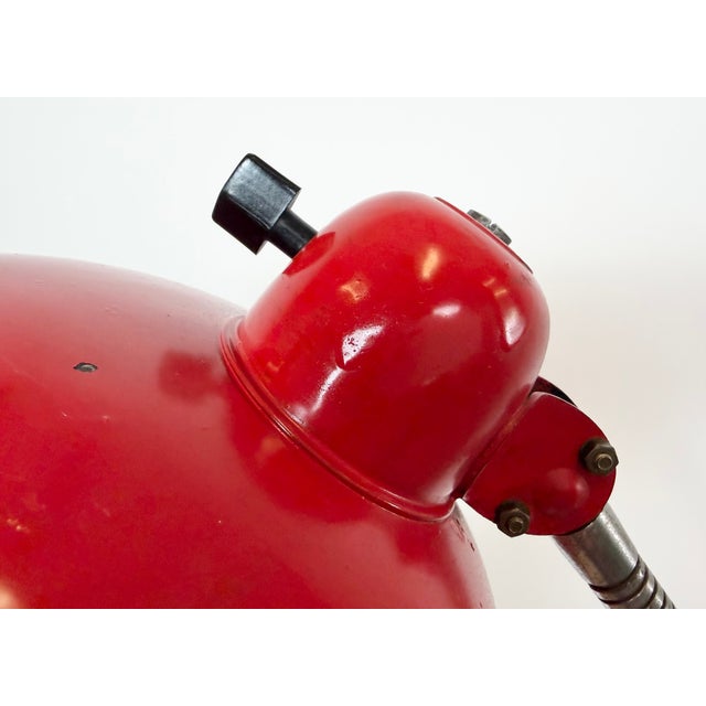 Large Vintage Industrial German Workshop Table Lamp from Helo Leuchten, 1950s For Sale - Image 9 of 18