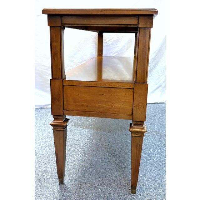 Brown Vintage 1970's Hekman Console Table With Two Drawers For Sale - Image 8 of 18