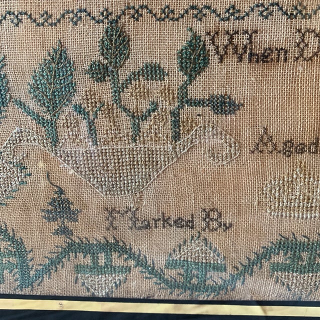 Textile Early 19th Century English Sampler, Mary A. Brady, Aged 8 For Sale - Image 7 of 11