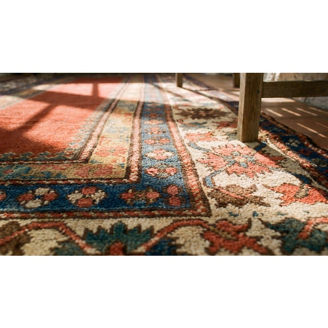 1850s Red Solid Open Field Tribal Antique Caucasian Kazak Carpet 4' X 8'8" Knotted Wool Rug For Sale - Image 16 of 16