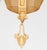 American Art Deco fixture by Markel electric products of Buffalo. Includes an ornate, matching canopy. Old Stock Never...