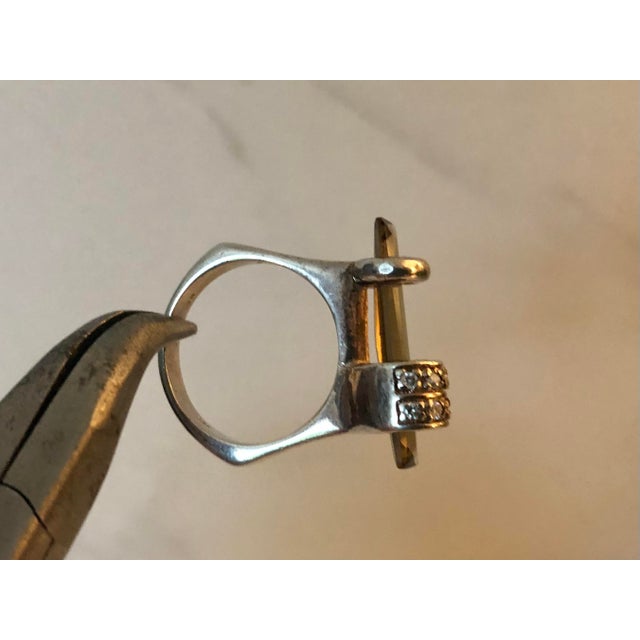 Abstract Smoky Topaz Sterling Ring (Size 9) For Sale - Image 4 of 10