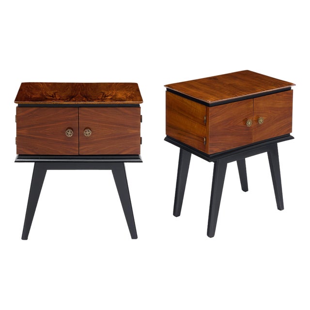 French Period Mid-Century Modern Side Tables For Sale