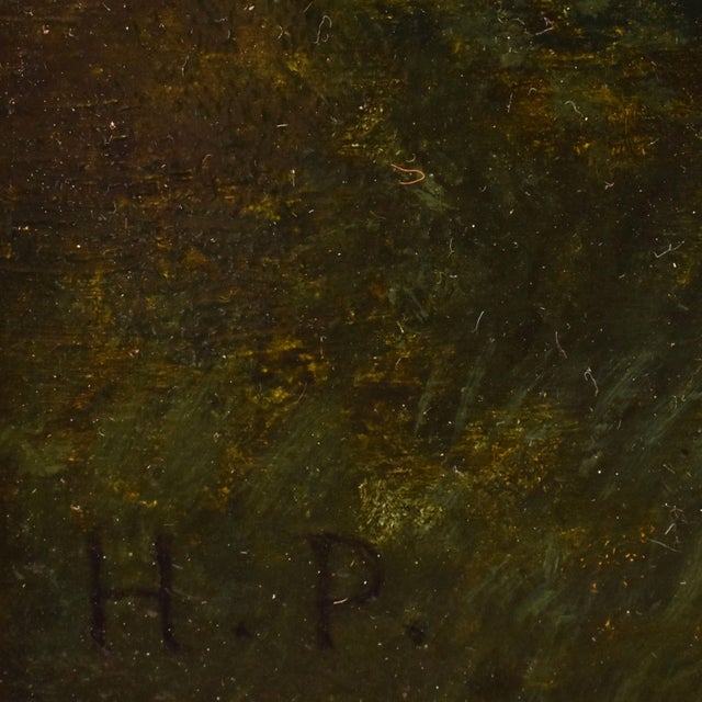Louis-Hector Pron, Woodland Landscape, 1800s, Oil on Panel, Framed For Sale - Image 7 of 9