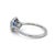 2020s Tiffany & Co. Platinum Blue Sapphire & Diamond Engagement Ring 1.15ct 4.65g, Size 6.75 For Sale - Image 5 of 10