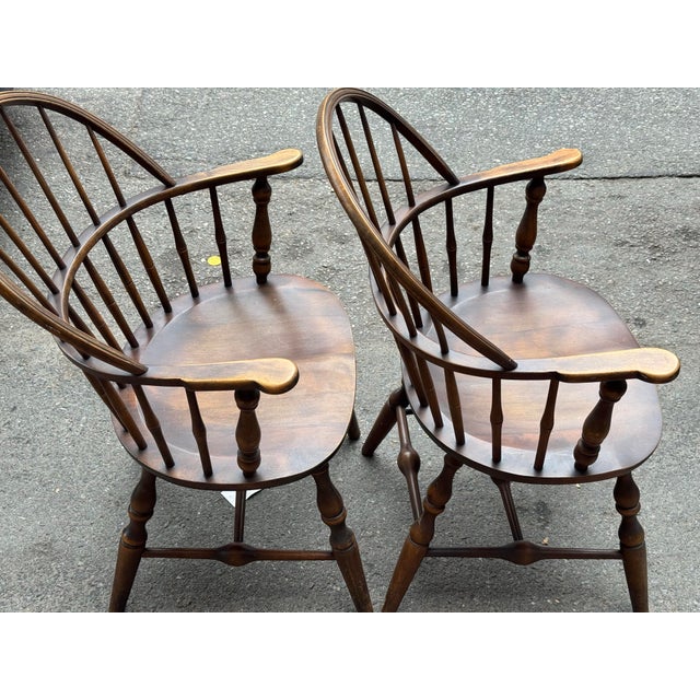 Brown 1910s Antique Captains Chair For Sale - Image 8 of 12