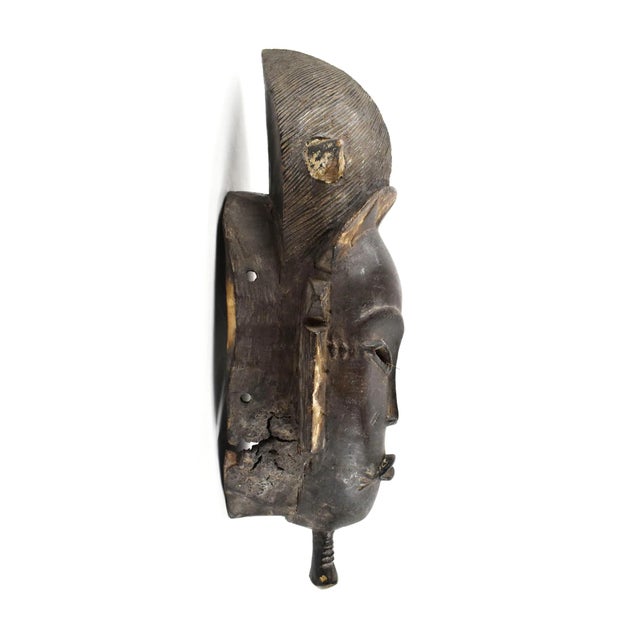 Early 20th Century Early 20th Century Yaure Baule Portrait Mask Côte d'Ivoire For Sale - Image 5 of 7