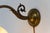 Gold Italian Art Nouveau Glass and Brass Moon Wall Light, 1920s For Sale - Image 8 of 18