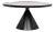NOIR Cone Dining Table, Black Metal For Sale