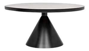 NOIR Cone Dining Table, Black Metal