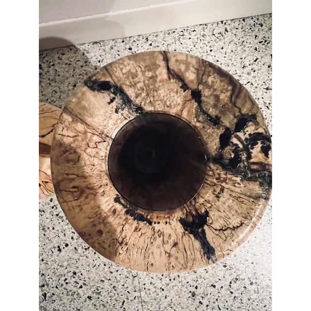 Set of Three Hand-Turned Spalted Maple Sculptures (3) — Signed “B.” — Organic/Studio Craft/Sculptural Decor— Indiana Studio Work For Sale In Seattle - Image 6 of 10