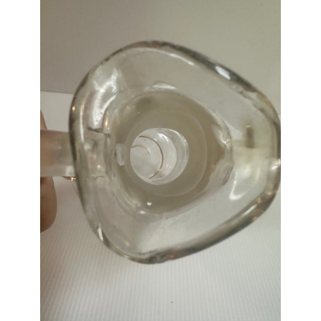 Vintage Berry Brothers Magnum Champagne Decanter Clear Crystal Glass With Stopper 12" Tall For Sale - Image 10 of 18