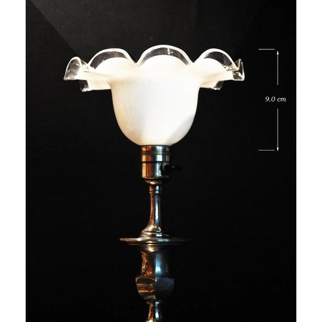 1920s Silver-Plated Newel Post Lamp from Hawksworth Eyre & Co., England, 1920 For Sale - Image 5 of 13