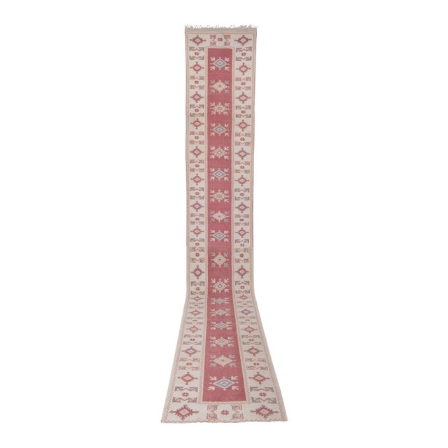 Vintage Turkish Milas Runner Rug For Sale - Image 12 of 12