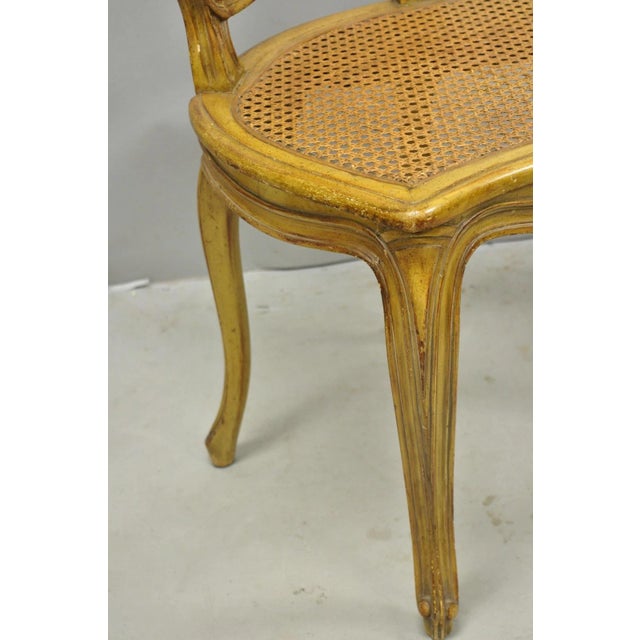 Vintage French Provincial Louis XV Style Cane Dining Side Chairs - Set of 6 For Sale - Image 13 of 18