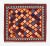 Textile 1960s Vintage Square Kilim Handmade Multicolor Geometric Wool Rug For Sale - Image 7 of 7