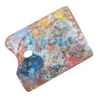 Mid-Century Modern Abstract Painted Colorful Artist's Palette For Sale
