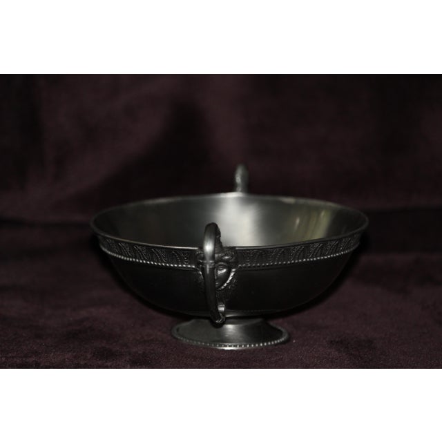 Empire style Silver Centerpiece table Vase with handles Fruit dish Ornate Dining table Bowl Pewter vase. Dimensions:...