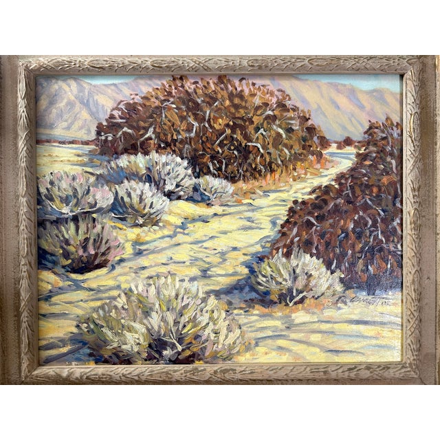 American Vintage Plein Air California Desert Landscape Painting by Robert Arnett For Sale - Image 3 of 12