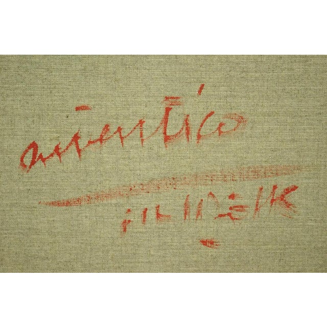 Gilberto Filibeck, Bullfighter with a Bull in a Bullfight, 20th Century, Oil on Canvas For Sale - Image 16 of 17