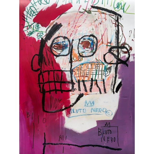 White Jean Michel Basquiat (1960-1988), Untitled (Bluto Nero), 1982, Copyright Estate of Jean Michel Basquiat,exhibition Poster For Sale - Image 8 of 8