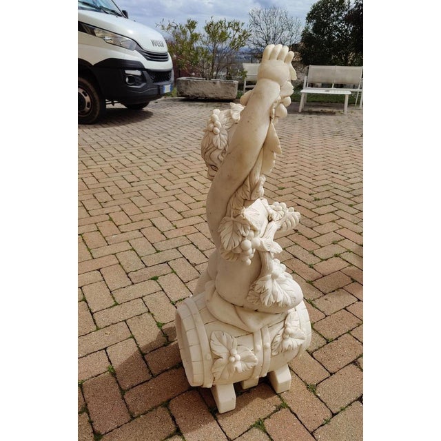 Baroque Unknown, Bacchus, Early 20th Century, Carrara Marble For Sale - Image 3 of 11