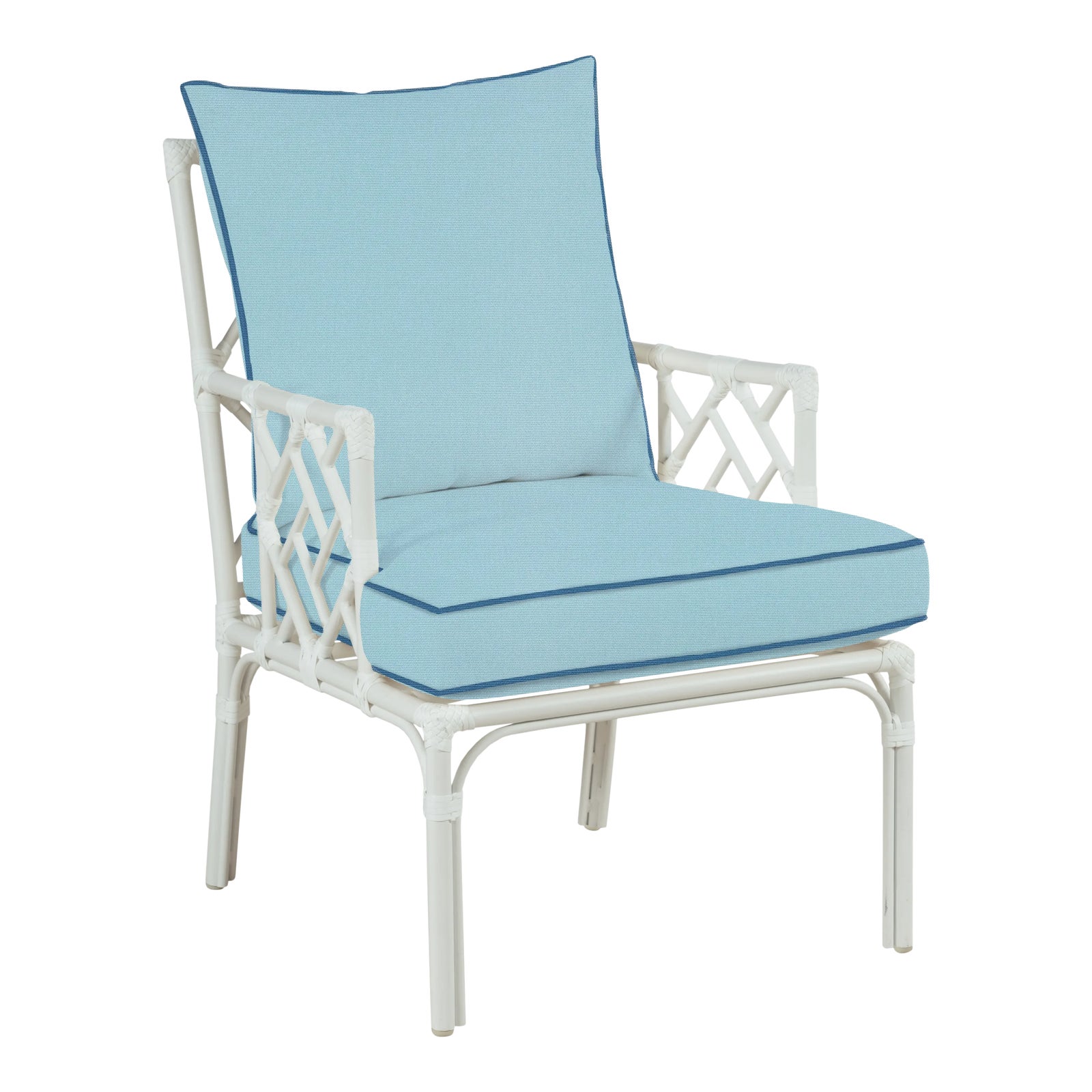 Haven Outdoor Occasional Arm Chair, Mineral Blue and Sapphire Chairish