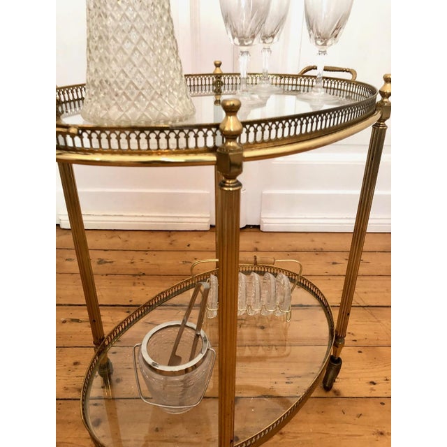 Vintage Art Deco Serving Table with Removable Tray, 1950s For Sale - Image 6 of 10