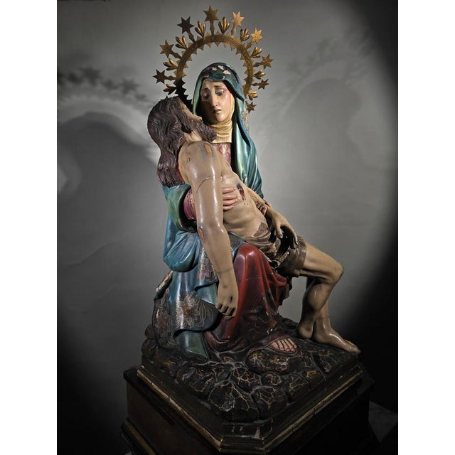 19th Century Sculpture The Pieta, 1800s For Sale - Image 11 of 18