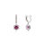 Vintage-Inspired 14k White Gold Drop Earrings With 1.7 Ct Ruby & Diamond Halo- A Pair For Sale In New York - Image 6 of 11