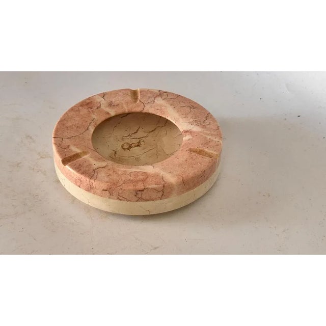 1960s Large Italian Pink Marble Ashtray, 1960s For Sale - Image 5 of 14