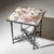 Mid-Century Modern Wrought Iron Side Table with Painted Tiles, 1960s For Sale - Image 3 of 7