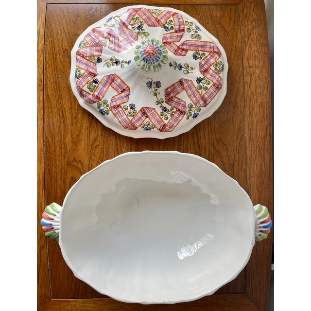 Vintage Italian Tureen W/ Platter, Lid & Ladle- Bonwit Teller For Sale - Image 4 of 8