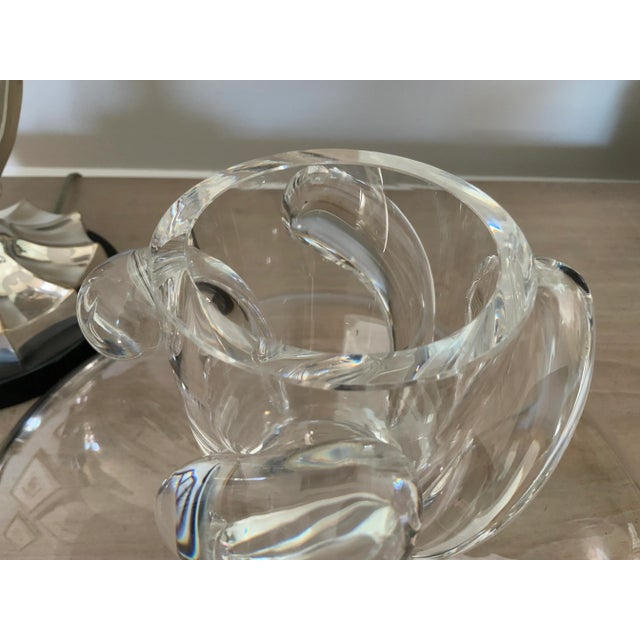 Transparent Mid Century Steuben Footed Centerpiece Bowl For Sale - Image 8 of 8