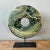 Mid 20th Century Vintage Asian Green Marble Disc For Sale - Image 5 of 7