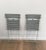 Zanotta, Grey Leather and White Lacquered Metal Folding Chairs, Italian - A Pair For Sale - Image 9 of 13