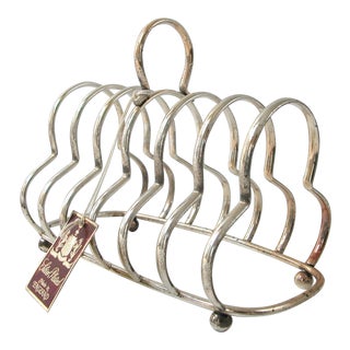 English Silver Plated Toast Rack For Sale