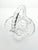 Transparent 1990s Hofbauer “Byrdes” Large Cut Crystal Deep Handled Basket 10 1/2” For Sale - Image 8 of 11