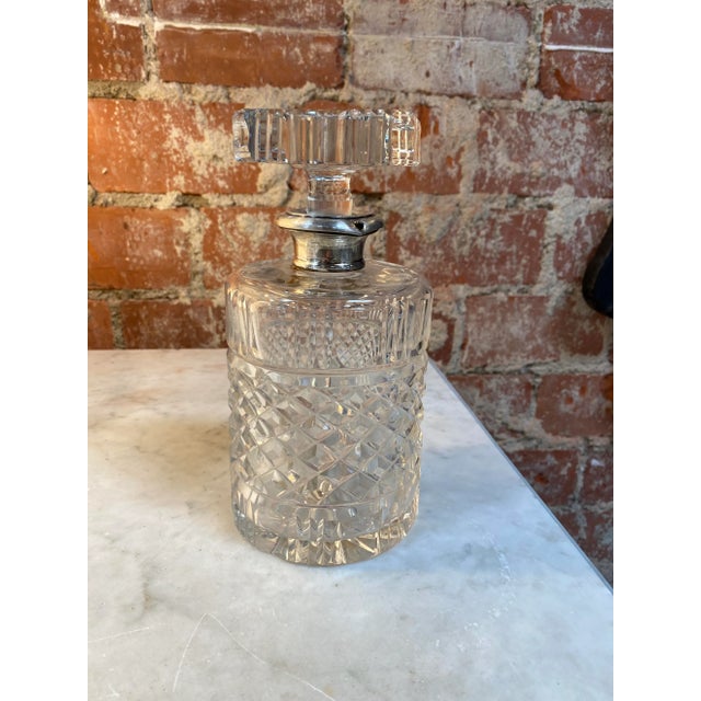 Glass 1950s Decorative Crystal Bottle Made in Italy For Sale - Image 7 of 7